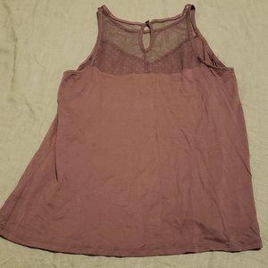 Maurices Purple Sleeveless Top Lace Detail